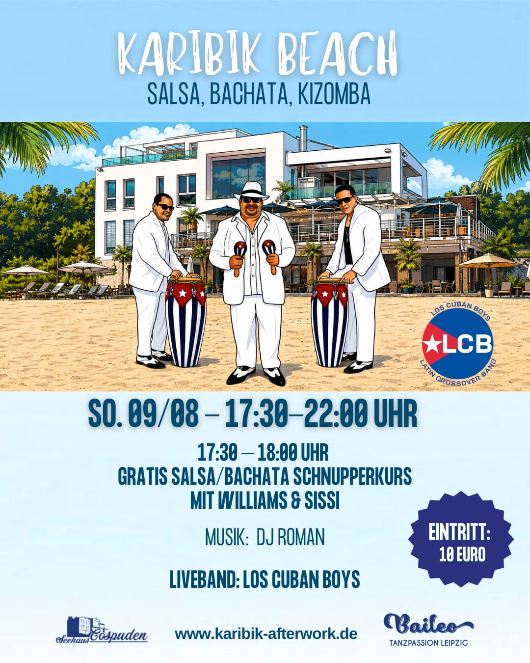 Karibik Beach 9. August 2026 – Seehaus Cospuden