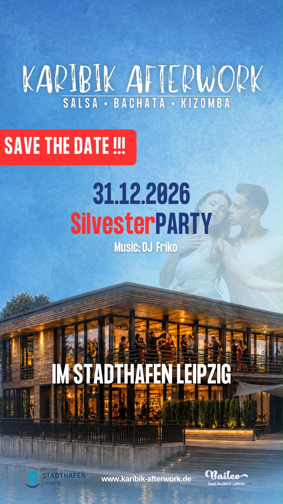 Karibik Afterwork Silvesterparty 31. Dezember 2026 – Stadthafen Leipzig