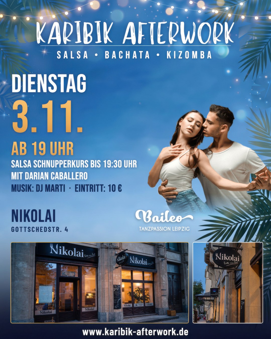 Karibik Afterwork 3. November 2026 – Restaurant Nikolai Leipzig