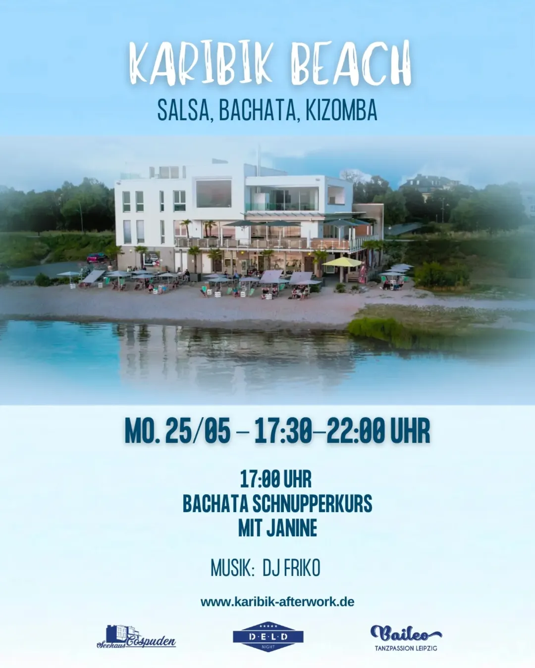 Karibik Beach Saisoneröffnung – Salsa, Bachata, Kizomba am Seehaus Cospuden Leipzig